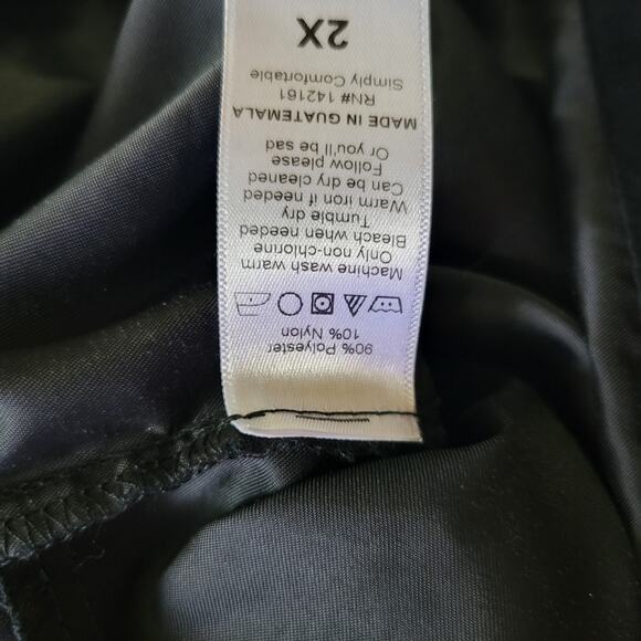 LuLaRoe Black LS Zip Up Hooded Lightweight Jackie Jacket Women's Plus 2XL Pocket - Picture 13 of 13